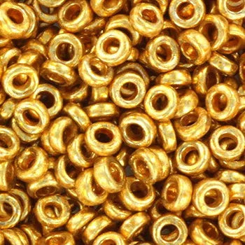 Miyuki Spacer - Galvanized Gold 3x1.3mm 5 gram Miyuki