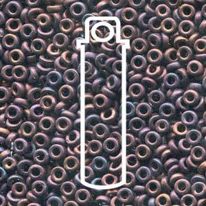 Miyuki Spacer - Metallic Copper Iris / Dark Raspberry Iris 3x1.3mm 8 gram Miyuki