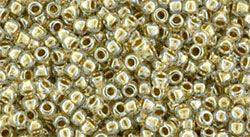 TOHO Seed Beads - Gold Lined Crystal 15/0, 10 gram TOHO