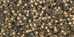 TOHO Seed Beads - Gold Lined Frosted Crystal 15/0, 10 gram TOHO