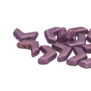 Chevron Duo - Purple Vega 10x4mm, 1 sträng Hilmas Pyssel