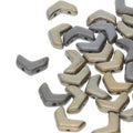 Chevron Duo - Crystal Grey Rainbow 10x4mm, 1 sträng Hilmas Pyssel