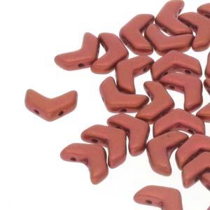 Chevron Duo - Bronze Fire Red 10x4mm 1 sträng Hilmas Pyssel