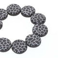 Coin 2-hole - Black/White Laser Cracked 14mm 1 sträng Hilmas Pyssel
