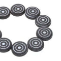 Coin 2-hole - Black/White Laser Target 14mm 1 sträng Hilmas Pyssel