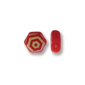 Honeycomb - Red Laser Matte Web AB 6mm, 1 sträng Hilmas Pyssel