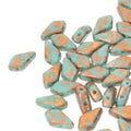 Kite Bead - Copper Splash Turquoise Green 9x5mm, 10 gram Hilmas Pyssel