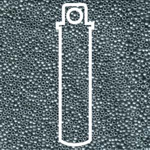 Miyuki Seed Beads - Matt Grey / Blue 15/0, 8,2 gram Miyuki