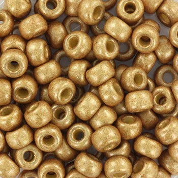 Miyuki Seed Beads - Duracoat Matte Galvanized Champagne 6/0, 10 gram Miyuki