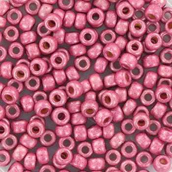 Miyuki Seed Beads - Duracoat Galvanized Matte Hot Pink 8/0, 10 gram Miyuki