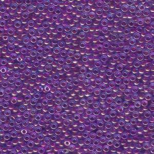 Miyuki Seed Beads - Purple Lined Aqua 11/0, 24 Gram Miyuki