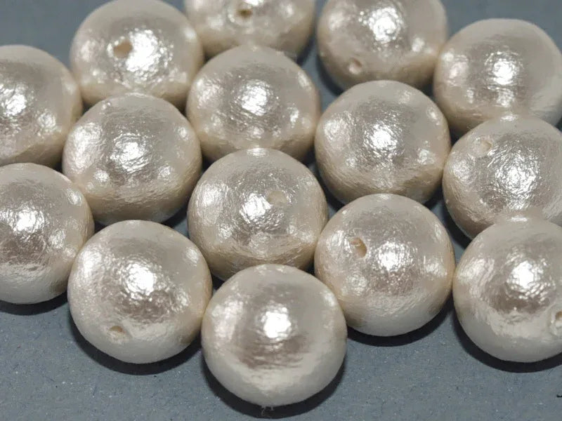 Miyuki Cotton Pearl - White 10mm, 1 styck Miyuki