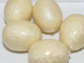 Paper Mache Beads - White Oval 24x18mm, 1 Styck Hilmas Pyssel
