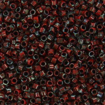 Miyuki Delica - Opaque Picasso Red 11/0, 5 gram Miyuki