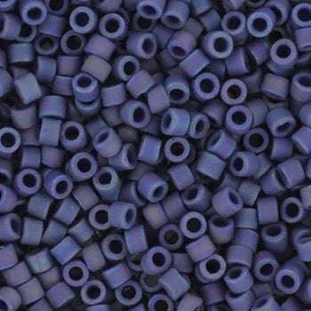Miyuki Delica - Opaque Glazed Frosted Rainbow Navy Blue 11/0, 5 gram Miyuki