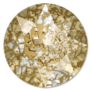 Swarovski Chaton 1088 SS39 - Crystal Gold Patina 8mm, 1 styck Swarovski