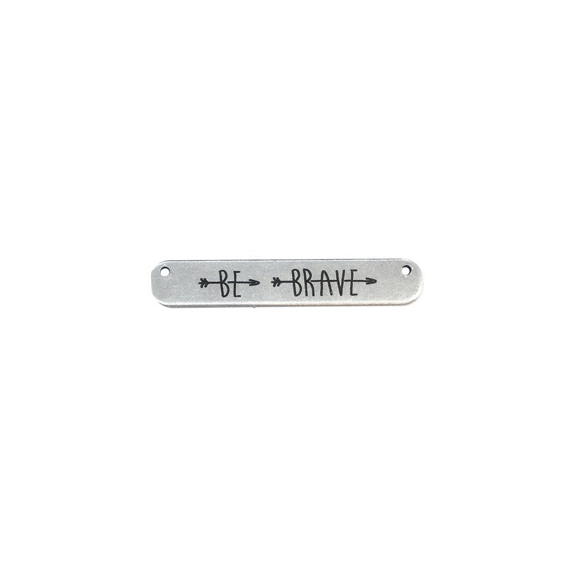 Connector Silverfärgat - Be Brave 35x6mm, 1 styck Grekisk Metall