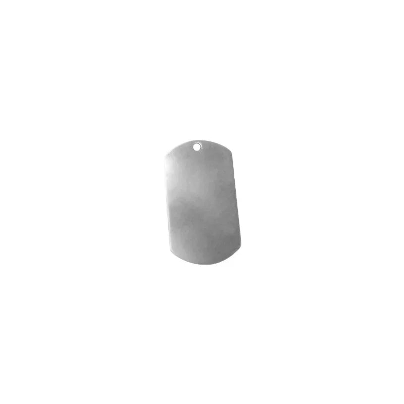 Berlock Silverfärgad - Dogtag stor 49x28mm, 1 styck Grekisk Metall