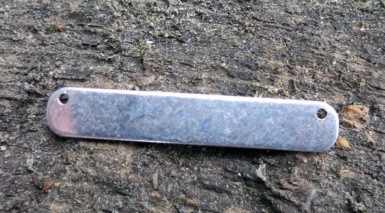 Connector Silverfärgat Rektangel 35x6mm - 1 styck Grekisk Metall