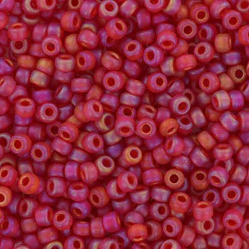 Miyuki Seed Beads - Transparent Matte Ruby AB 11/0, 10 Gram Miyuki