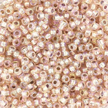 Miyuki Seed Beads - Silverlined Light Blush AB 11/0, 10 gram Miyuki