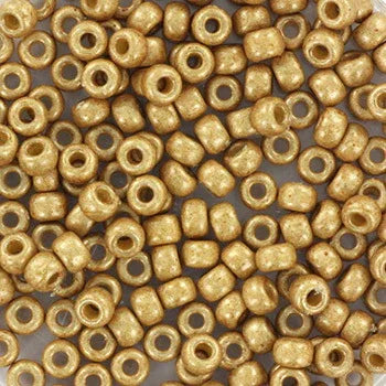 Miyuki Seed Beads - Duracoat Galvanized Matte Champagne 8/0, 10 gram Miyuki