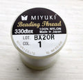 Miyuki Beading thread - White, 1 Rulle Miyuki
