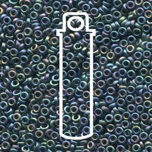 Miyuki Spacer - Matt Black AB 2.2x1mm 7 gram Miyuki