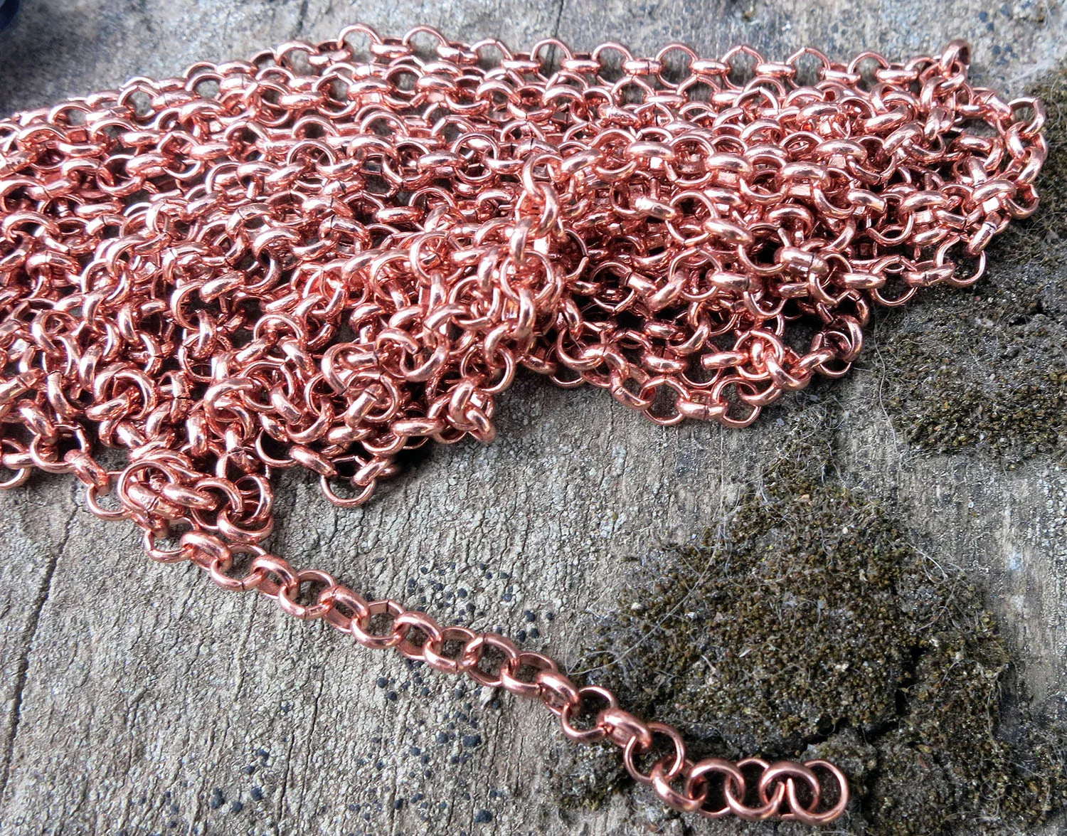 Ärtlänk Roséguldfärgad 3,6 mm - 2 meter - Hilmas Pyssel