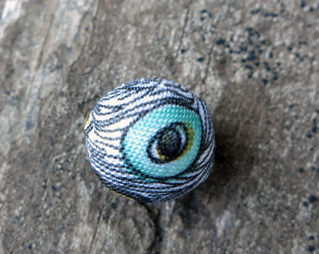 Hänge boll - Påfågel Svart 15mm 1 styck Grekisk Metall