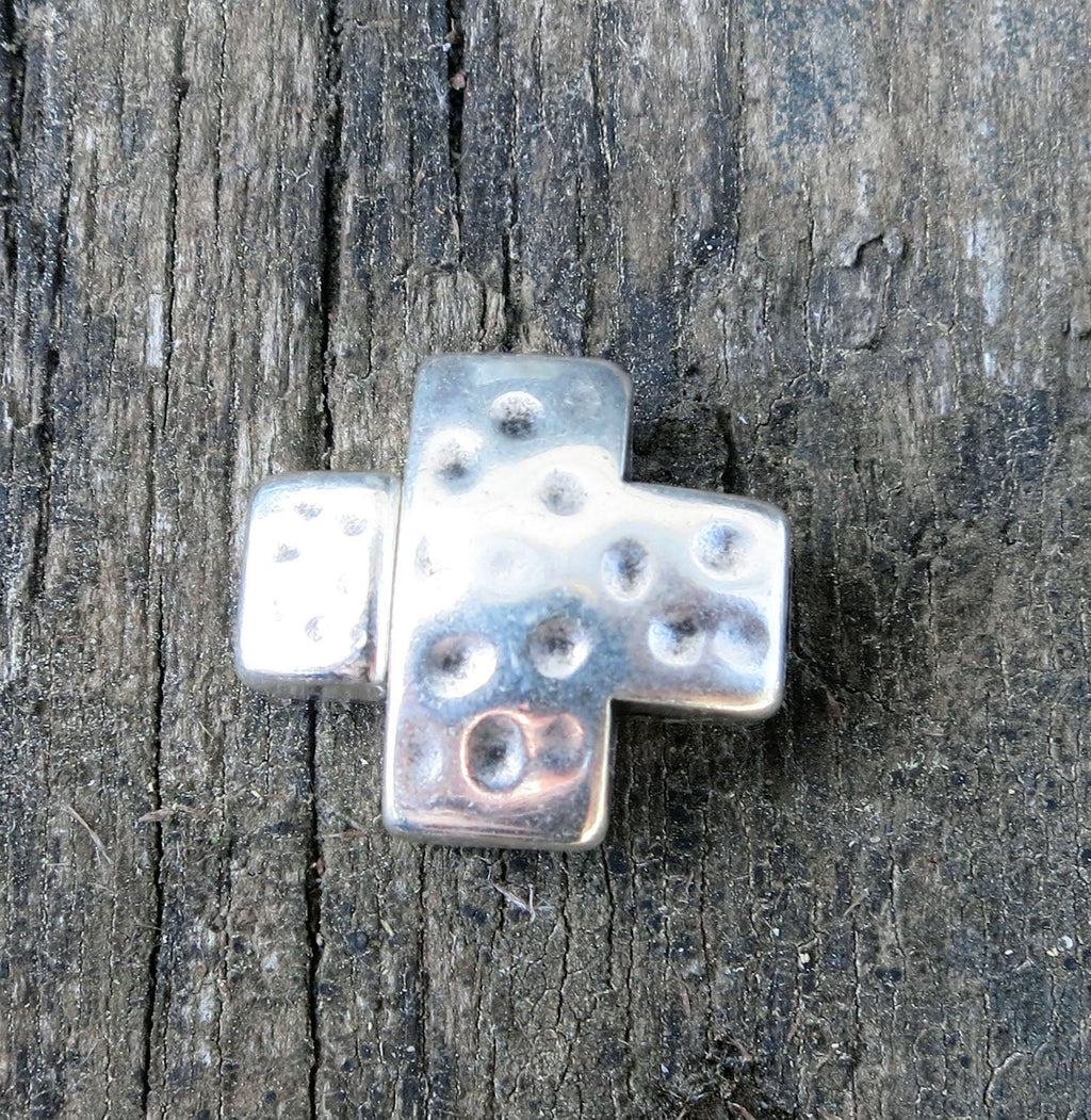 Magnetås silverfärgat - Breda band, Kors 5x2mm 1 set Grekisk Metall