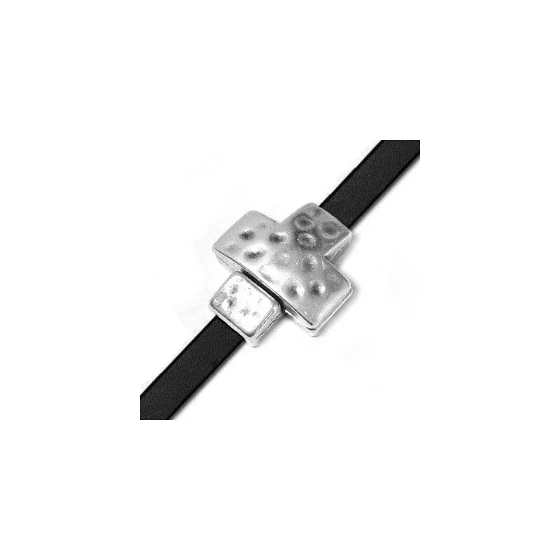 Magnetås silverfärgat - Breda band, Kors 5x2mm 1 set Grekisk Metall