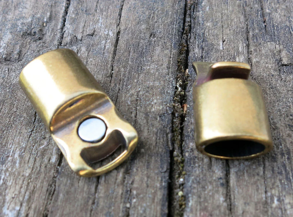 Magnetås Bronsfärgat - Breda band 7,3x10,2mm Längre modell 1 set Grekisk Metall