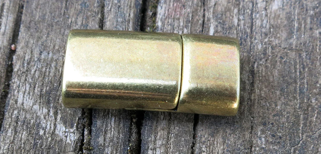 Magnetås Bronsfärgat - Breda Runda band 10x5mm, 1 set Grekisk Metall