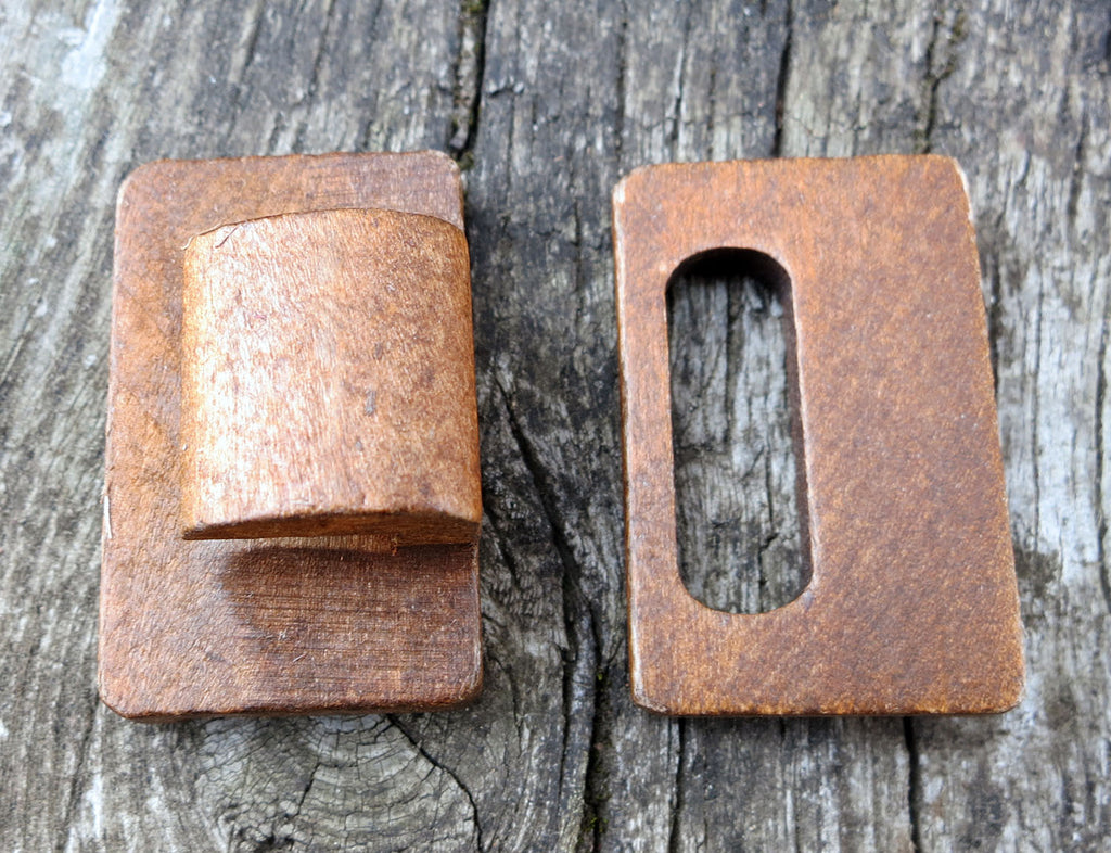 Fler-rads lås Trä - Mörkbrun 48x46mm 1 set Hilmas Pyssel