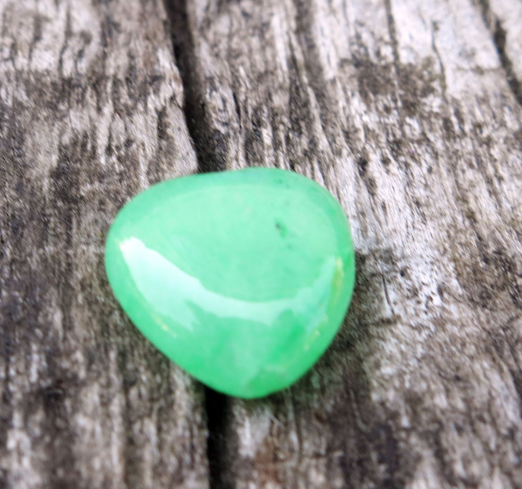 Jade - Hjärta Grön 10 mm - 1 Styck Hilmas Pyssel