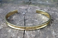 Armbandsstomme Guldfärgad - Breda platta band 3mm, 1 Styck Grekisk Metall