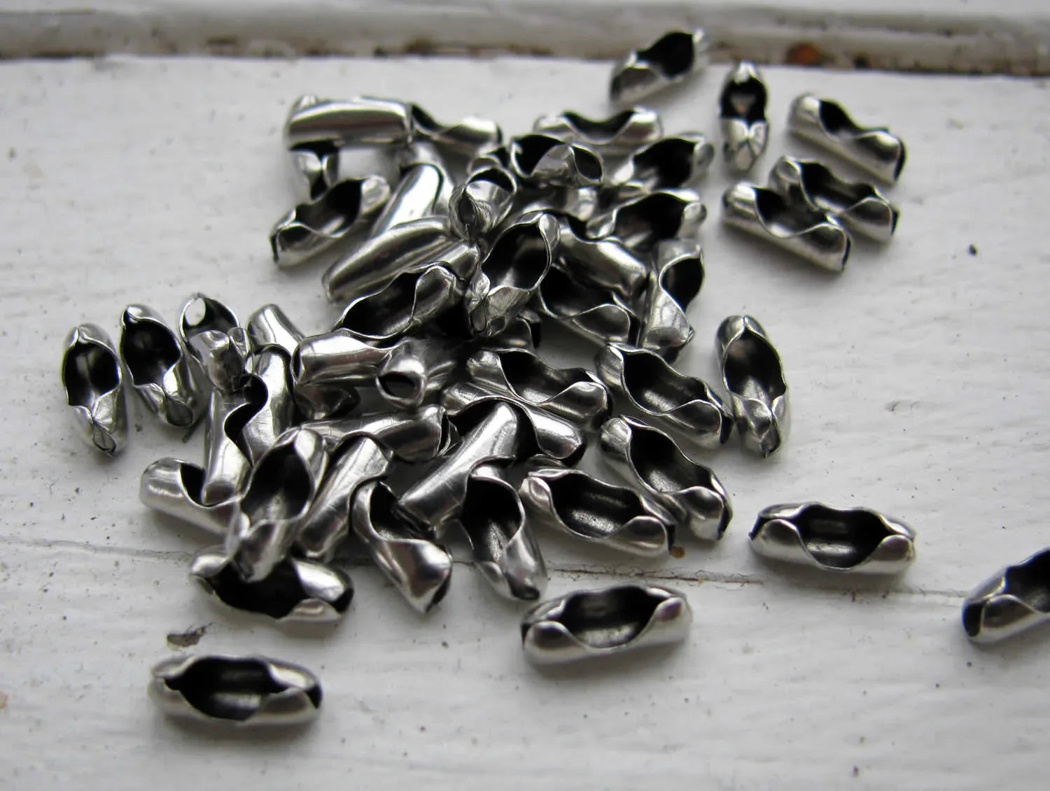 Lås till Kulkedja - Silverfärgad 2 mm, 50-pack Grekisk Metall