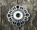 Connector Silverfärgad - Rund blomma 24mm, 1 styck Grekisk Metall