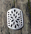 Connector Silverfärgad - Rektangel med blomma 23x17mm 1 styck Grekisk Metall