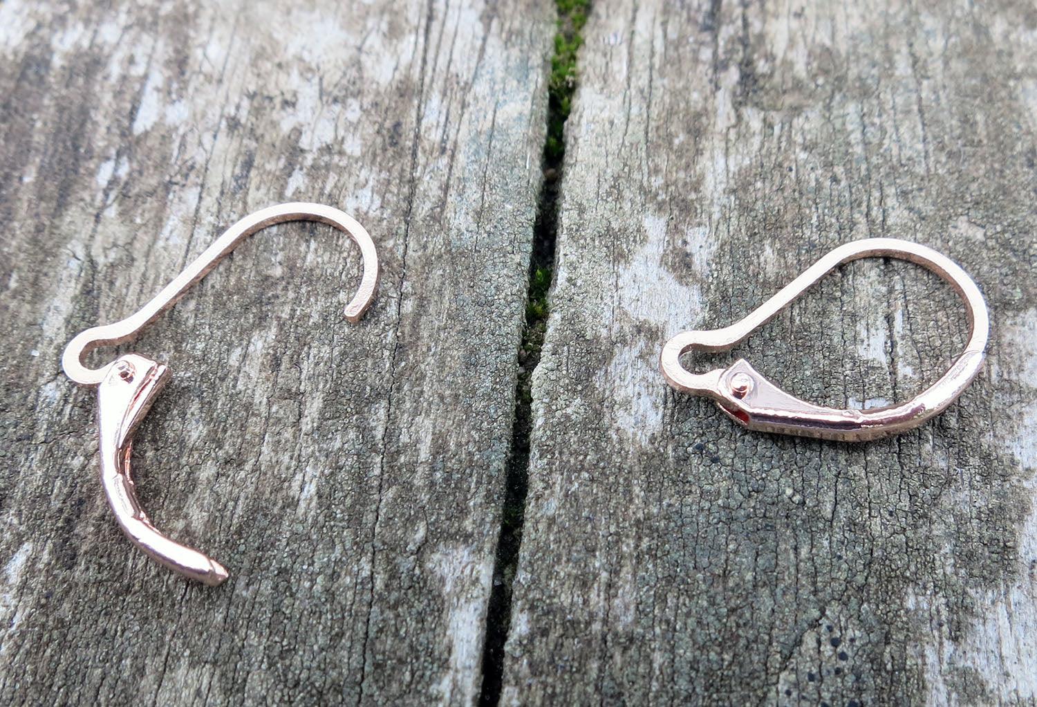 Örkrok Brisyr Roséguldfärgad - Oval 10x14mm, 1 par Grekisk Metall