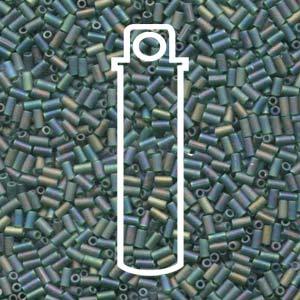 Miyuki Bugle Beads - Matte Emerald AB 3 mm, 19,5 gram Miyuki
