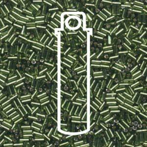 Miyuki Bugle Beads - SilverLined Olivine 3 mm 19,5gram Miyuki