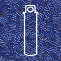 Miyuki Bugle Beads - SilverLined Dark Sapphire 3 mm 19,5gram Miyuki