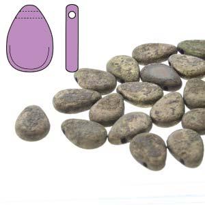 Teardrop - Etch Jet Bronze 9x11mm 1 sträng Hilmas Pyssel