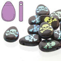 Teardrop - Jet Laser Skull/Cross Bones 9x11mm Hilmas Pyssel