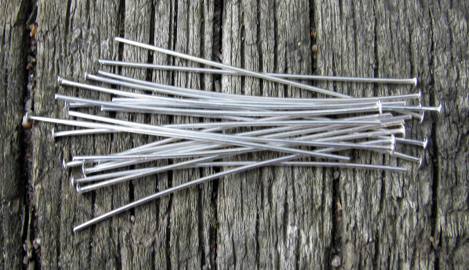 Hattpinnar Ljustsilverfärgad - 50mm, 50-pack Grekisk Metall