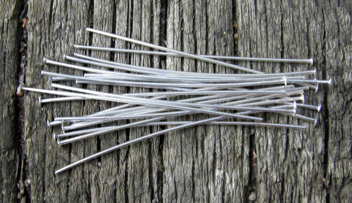 Hattpinnar Ljustsilverfärgad - 50mm, 50-pack Grekisk Metall