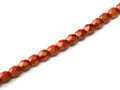 Tjeckiska Firepolish - Pastel Dark Coral 4 mm, 1 sträng Hilmas Pyssel