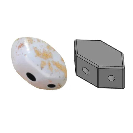 Paros® Par Puca® - Opaque White Splash, 10 gram Les perles par Puca® - Paris